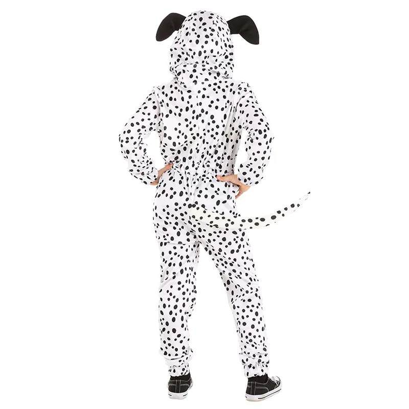 2025 New Arrival Unisex Boy Spotted Dog One Piece Jumpsuit Halloween Dress Up Girl Delightful Dalmatian Costume for Kids