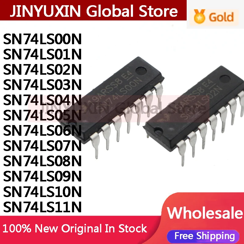 10Pcs SN74LS00N SN74LS01N SN74LS02N SN74LS03N SN74LS04N SN74LS05N SN74LS06N SN74LS07N SN74LS08N SN74LS09N SN74LS10N SN74LS11N