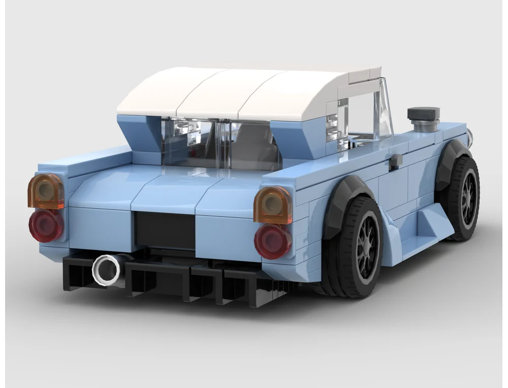 

Строительный блок MOC 287, детали City Speed Champion Ford Anglia, игрушечные кирпичи на заказ для детей и взрослых, креативная игра
