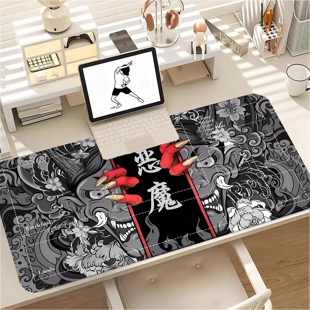 samurai devil  Mouse Pad for MTG DTCG CCG RPG Trading Card Inked Game Playmats Smooth Rubber Surface Battle Game table mat