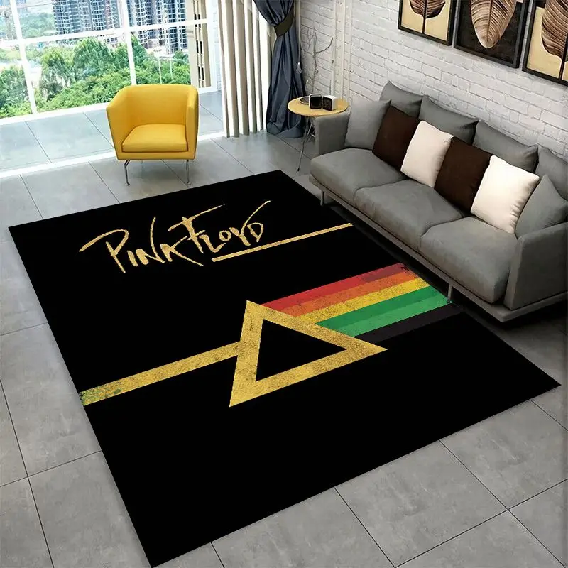 Music Pink F-Floyd Rock Band Non-Slip Area Rug for Living Room,Bedroom,Playroom,Soft Carpet Floor Mat Home Decor Rug  Room