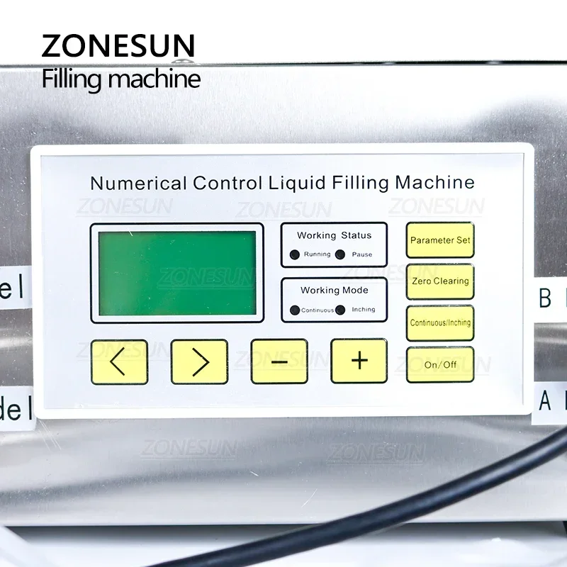 ZONESUN فوهات مزدوجة تشحيم زيت طبيعي صالح للأكل وزنها ماكينة حشو ZS-GP632 شبه التلقائي مضخة تروس حشو الزيت