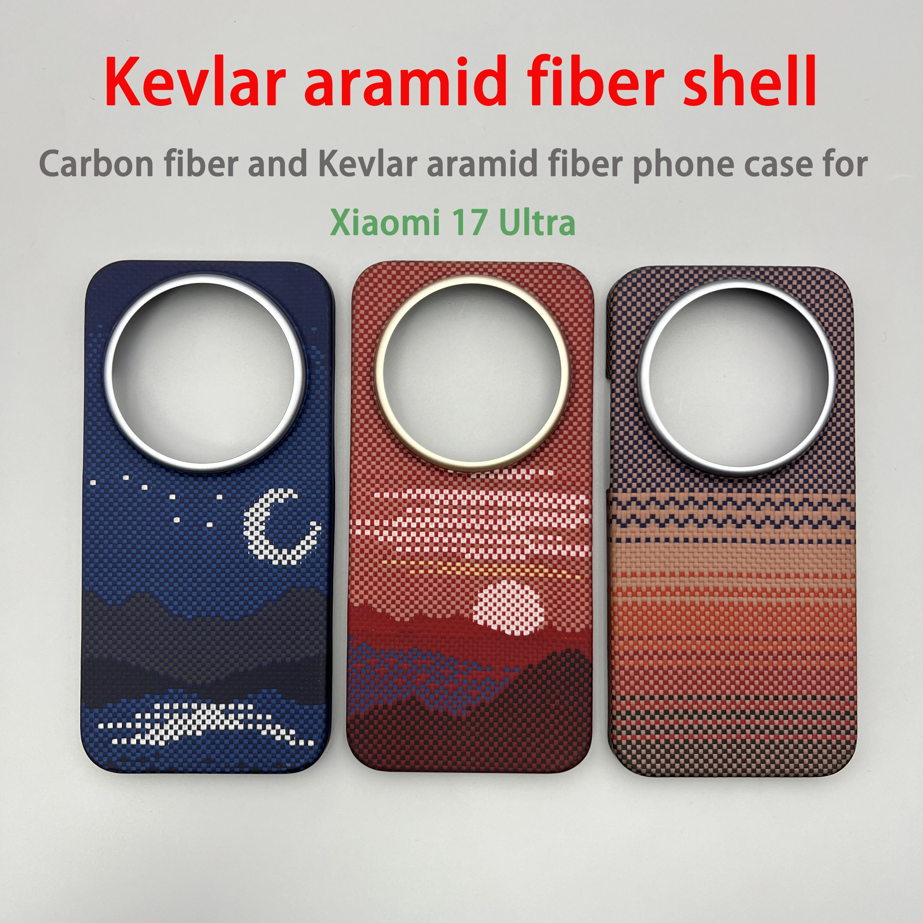 

For Xiaomi 17 Ultra phone case Kevlar aramid fiber hard shell, ultra-thin and lighter magnetic protective cover Xiaomi17u