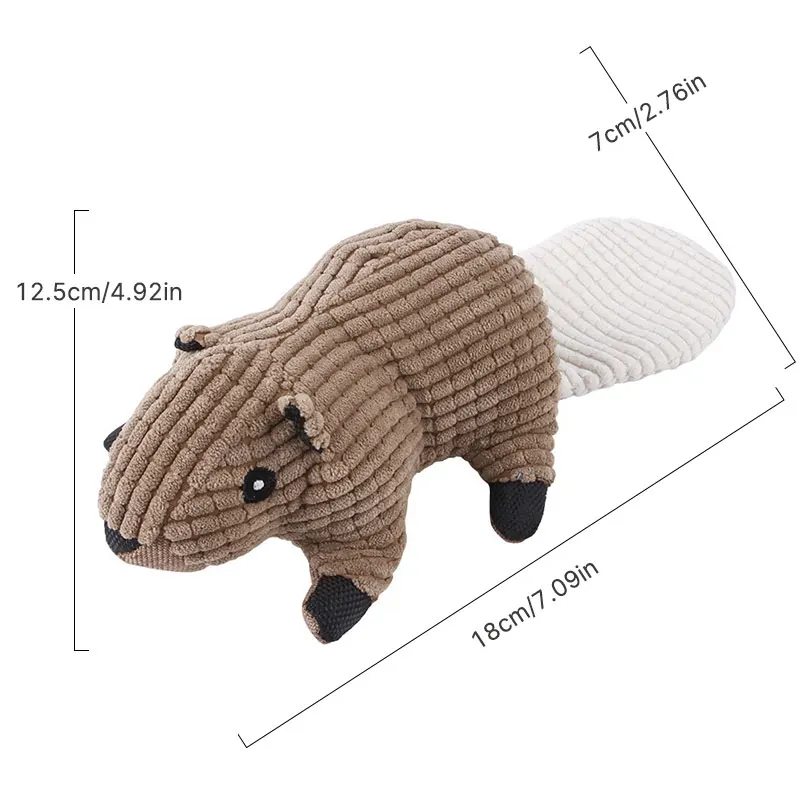 Fun Pet Toy Animals Shape Bite Resistant Squeaky Toys Corduroy Dog Cat Toys for Small Large Dogs Puppy Pets Training Accessories