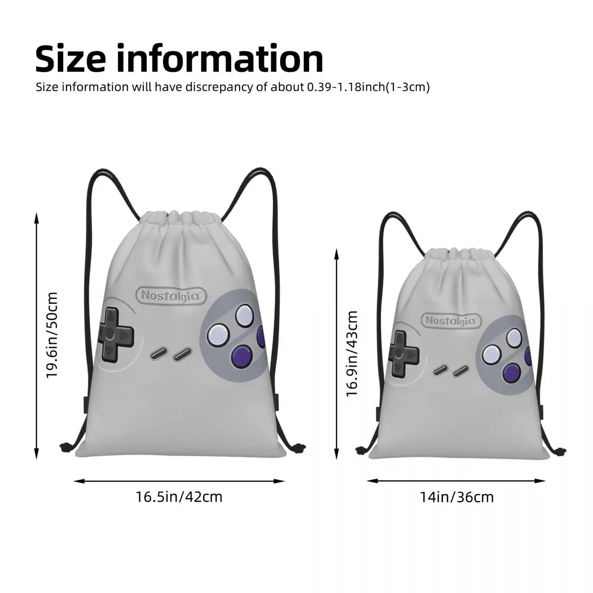 Retro Video Game Turbo Controller Nostalgia Drawstring Bags Sports Backpack Gym Sackpack Water Resistant String Bags for Cycling