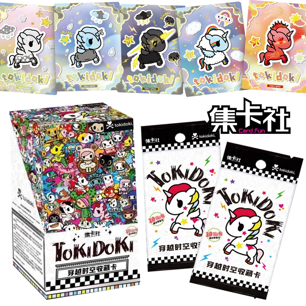 الأصلي Cardfun Tokidoki جمع بطاقات لطيف يونيكورن موضة الكرتون حالمة رائع الوردي ساكورا بطاقات المشجعين الهدايا المفضلة