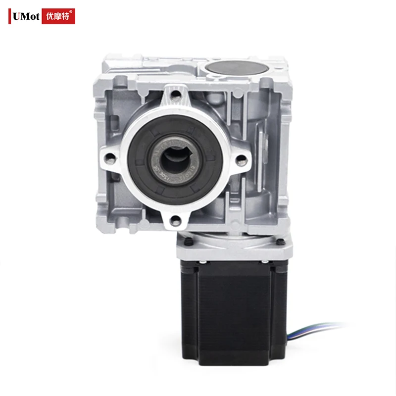 UMOT High Torque 1.7-56Nm Heavy Duty 1350-4840N Aluminium Nema17/23/34 Worm Gear Variable Speed Reducer Stepper Motor 1:5-1:100