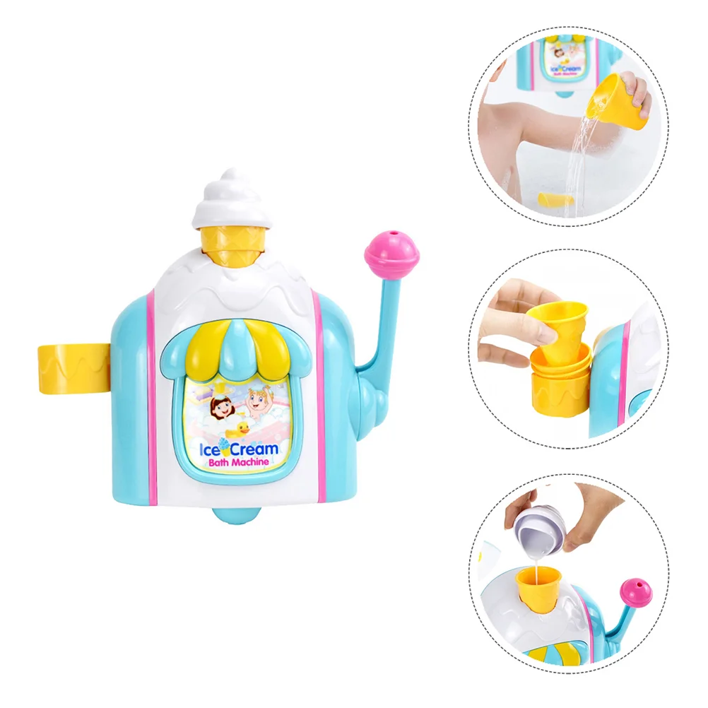 

Baby Bubble Machine Toy Ice Cream Shape Baby Bathing Toy Bubble Blower Baby Shower Toy Baby Bath Accessory