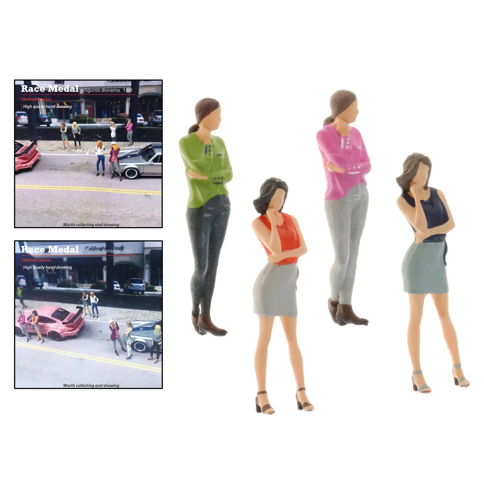 

1/64 Diorama Figure Resin Graceful Girl Model Buliding Scenery,