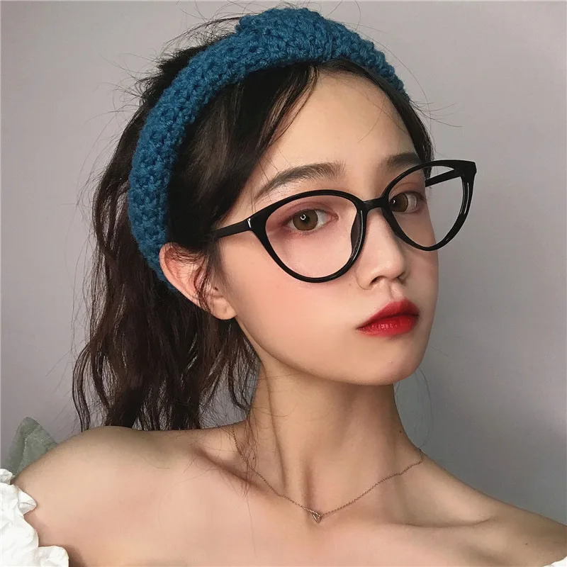 New fashion unisex cat eye plain glasses for women pc frame glasses for party eyeglasses female decorative spectacles glasses