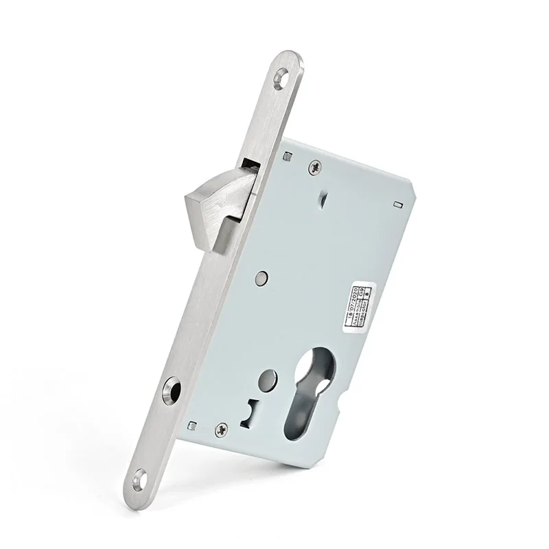 Stainless steel single hook lock body,  Oval panel,Margin 50mm, Invisible sliding door lockSliding door lock accessories