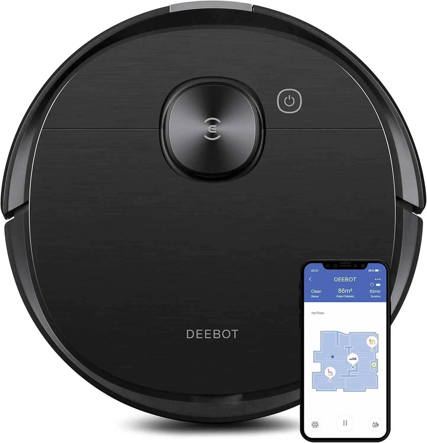 Smart Robot Vacuum & Mop Combo with Laser Mapping, AI Recognition, Live Video, 3+ Hours Runtime