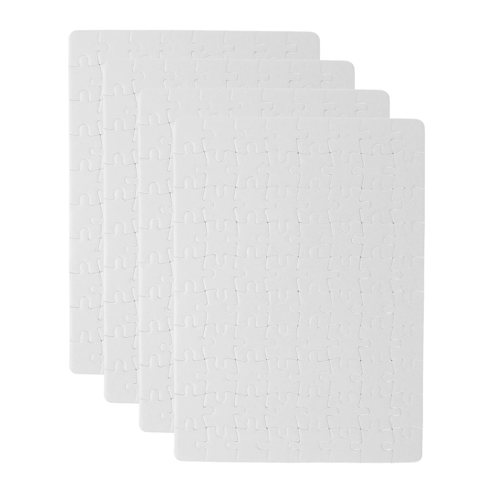 4 Stück leere Stücke, weißes Puzzle, DIY-Zeichenpapier, Puzzles für Sublimation, Basteln, Kinder, Familienspiel, unvollendetes Puzzle, pädagogisch