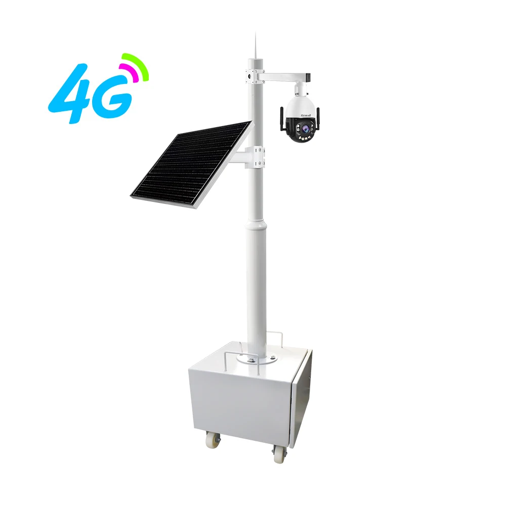 JideTech 20X زووم بصري 5MP القطب المنقولة تعمل بالطاقة الشمسية 4G نظام الكاميرا الأمنية دعم 2 طرق للرؤية الليلية تتبع السيارات #1