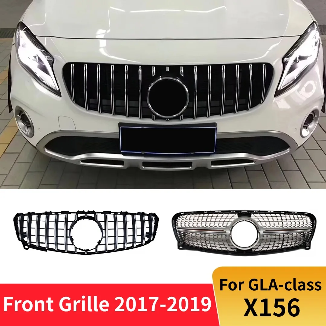 

Tuning Accessories For Mercedes Benz GLA X156 2017-2019 Front Grille Inlet Grid body kit Features GT Diamond style Decoration