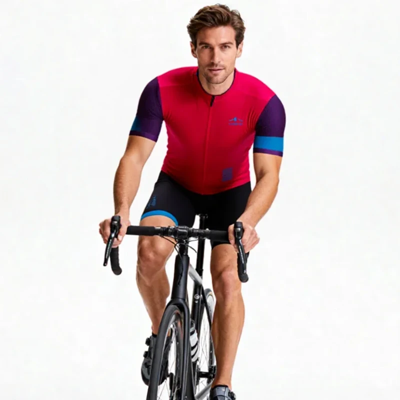 

CINESSD Newest Men's Cycle Jersey Breathable Quick-Dry Short Sleeve Biking Shirt Breathable Outdoors MTB Bike Cycling Clothing