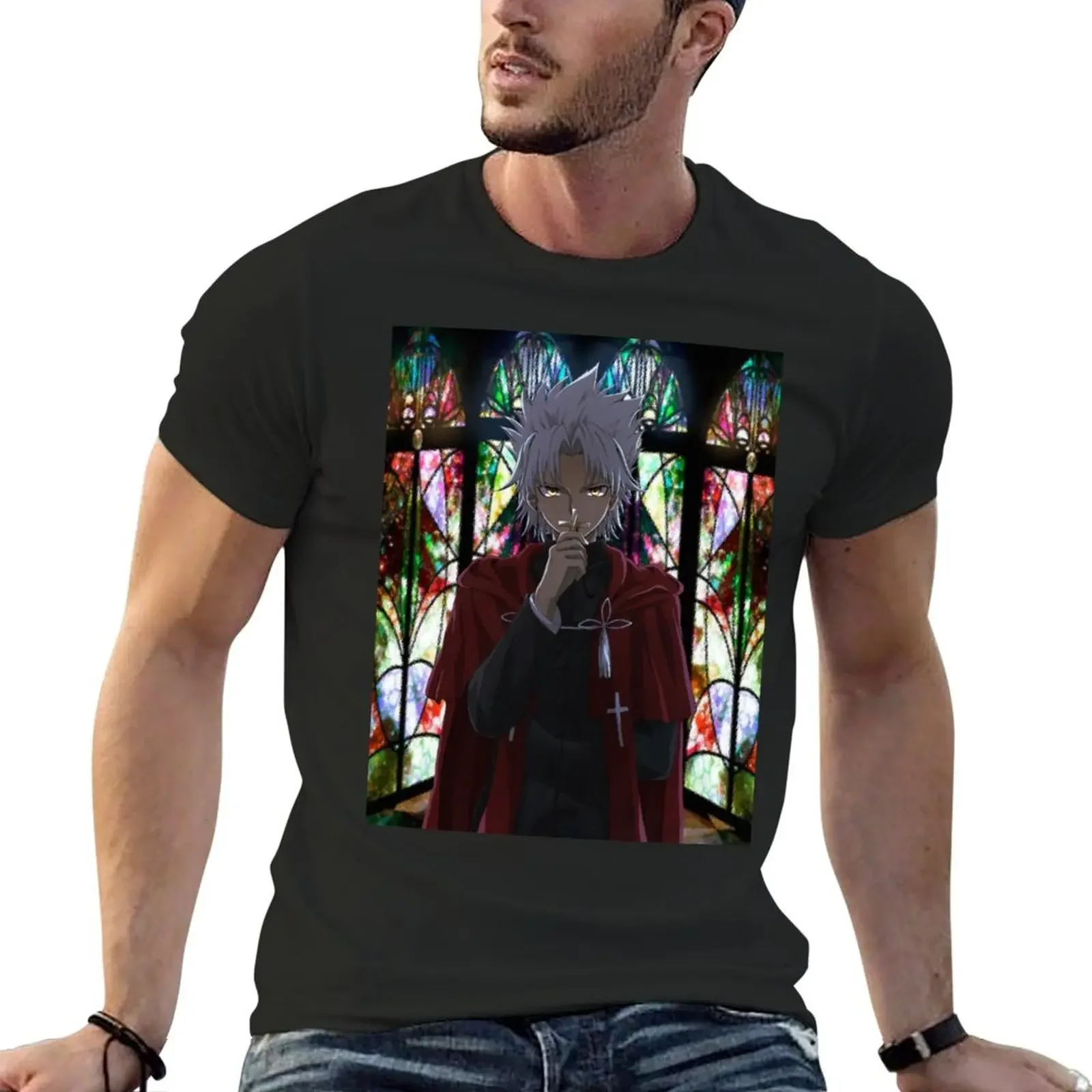 Amakusa Shirou Fate Apocrypha T-Shirt vintage anime shirt custom t shirt Men's t-shirt