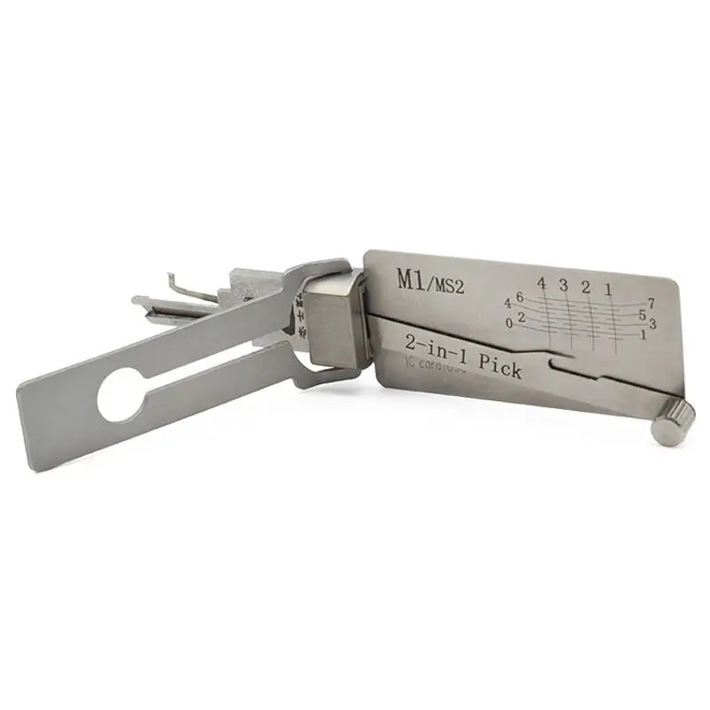 Lishi M1 MS2 2 in 1 Locksmith Tool Lock Pick Decoder Flat Milling for Master Home Door Civil Lock
