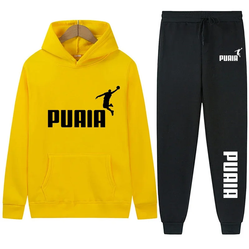 Pull à capuche et pantalon de sport pour hommes, Hip Hop Street, Vêtements de taille européenne, Tendance de la mode, Automne, Hiver, Nouveau, Ensemble 2 pièces