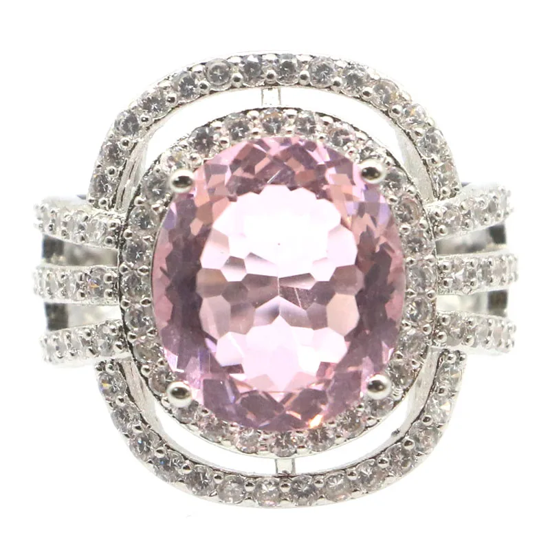 7g Customized 925 SOLID STERLING SILVER Rings Pink Kunzite Golden Citrine Rhodolite Garnet CZ Many Sizes 5-11