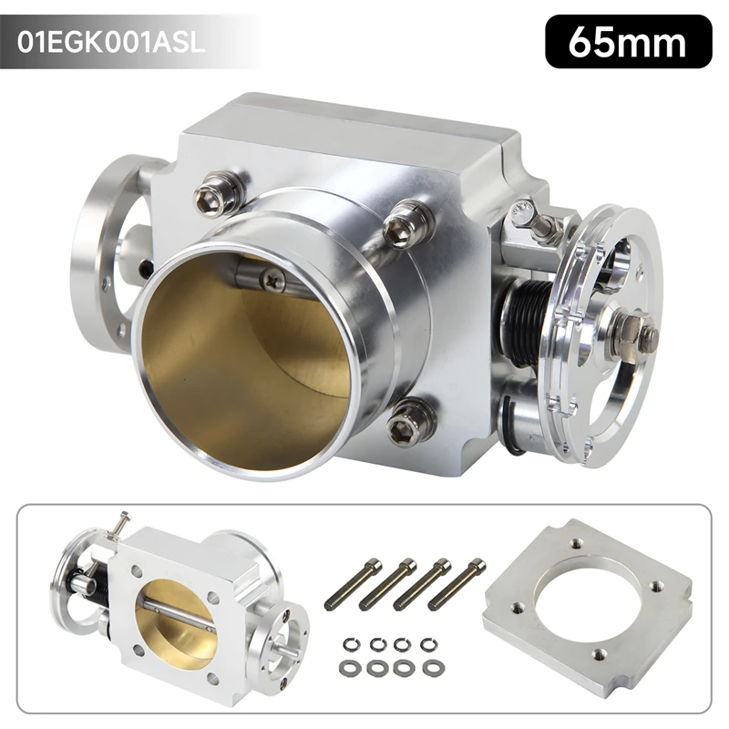 

Alloy Aluminum Universal CNC Billet Intake Throttle Body 65mm 2.5"inch Racing