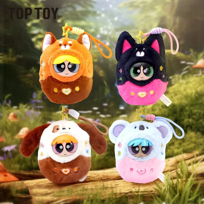 حقيبة ظهر من Toptoy Powerpuff للفتيات من القطيفة، صندوق أعمى عصري، هدية عيد ميلاد لطيفة للأطفال ولاعبي الألعاب #1