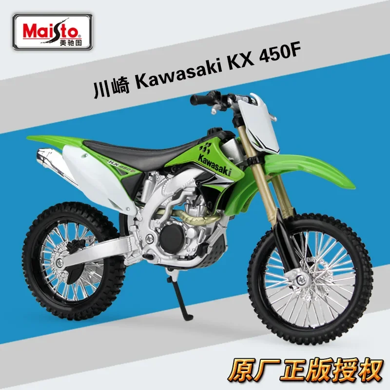 

Maisto 1:12 Kawasaki KX 450F спортивный мотоцикл литой под давлением сплав металл мотоцикл шоссейные гонки модель B612