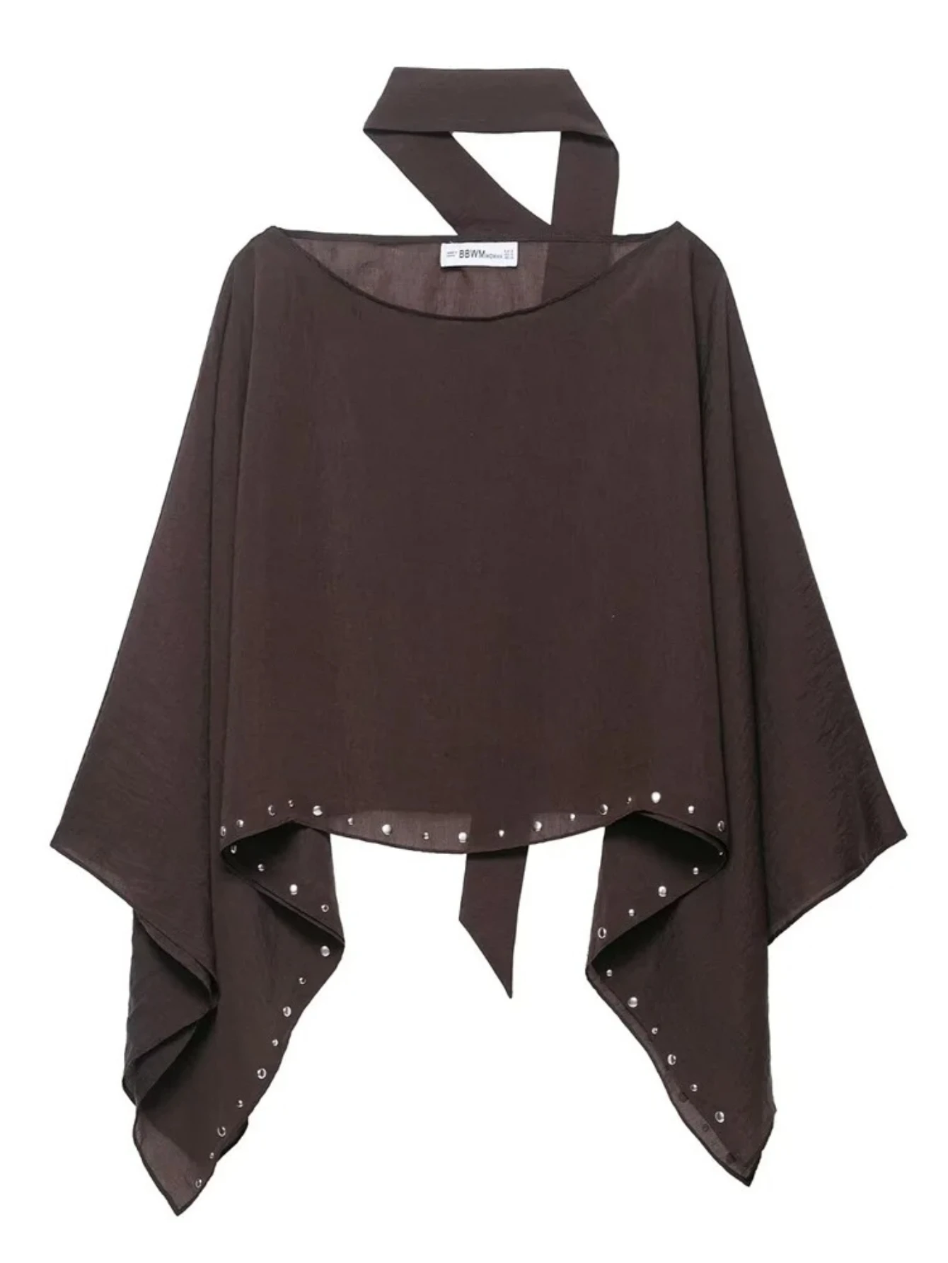 

New Product Women's Casual Fashion Design Sense European and American Style Rivet Scarf Cloak