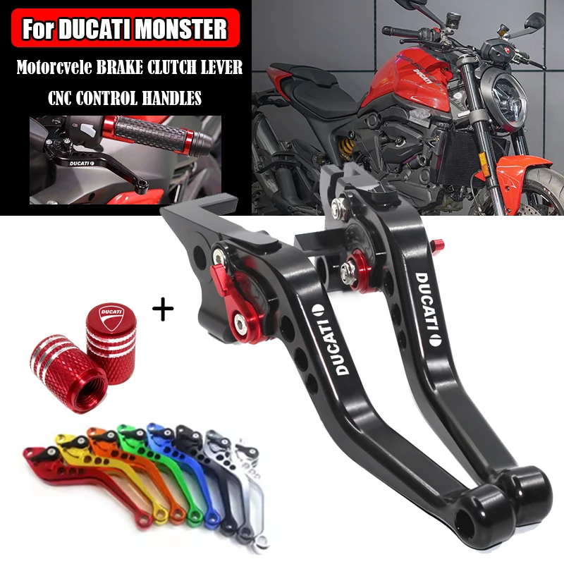 

For DUCATI MONSTER 696 796 695 400 SR2 800 620/620 MTS Motorcycle Aluminum CNC Accessories Short Brake Clutch Levers Brake lever