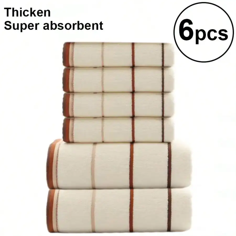 

Набор банных полотенец из 100% хлопка, особо плотных, ультрамягких, высокоабсорбирующих и прочных, подходят для отелей, домов, купания.