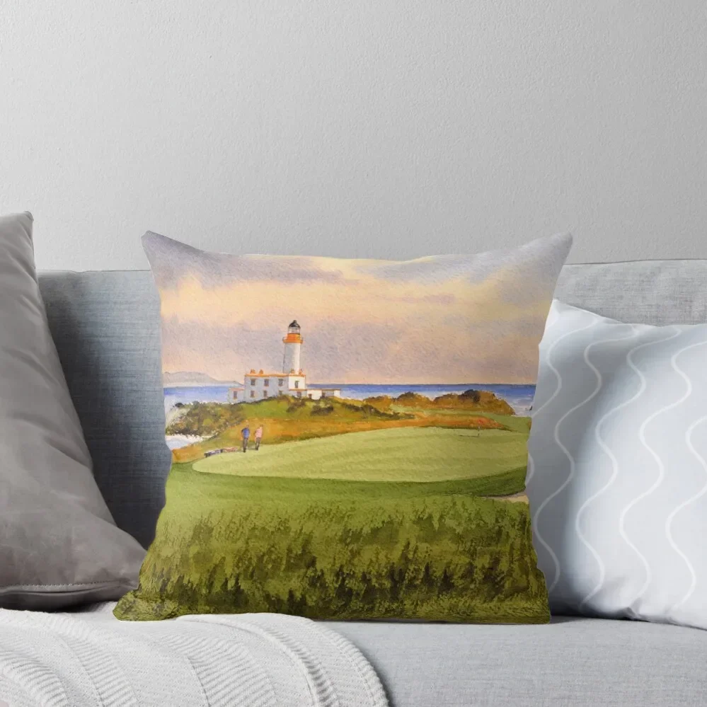 Turnberry Golf Course Scotland 9th Green Throw Pillow Christmas Pillows Room decorating items Luxury Pillow Cover pillow