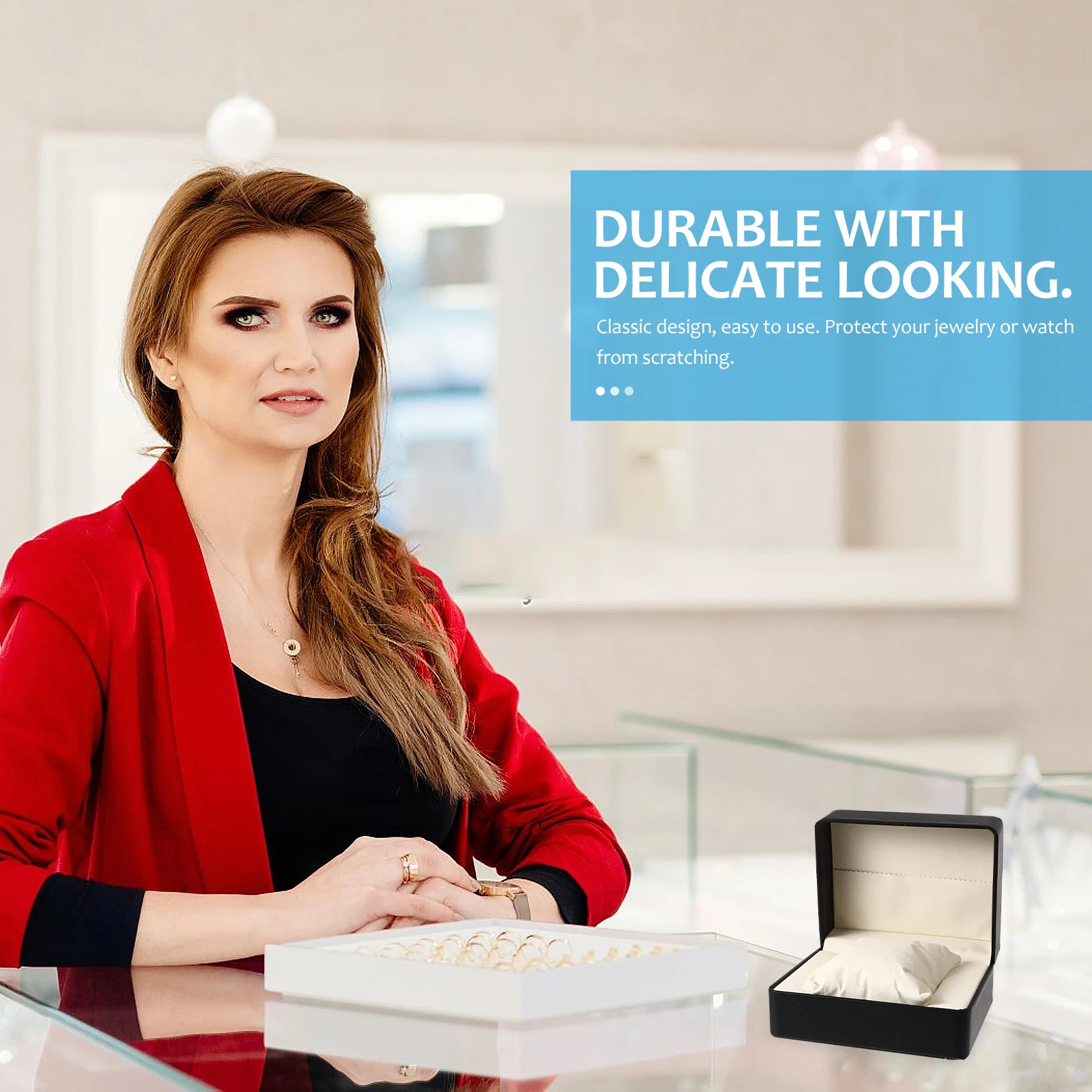 Watch Box PU Durable Storage Case Classic Elegant Design Jewelry Packing Display Organizer Travel Gift Container