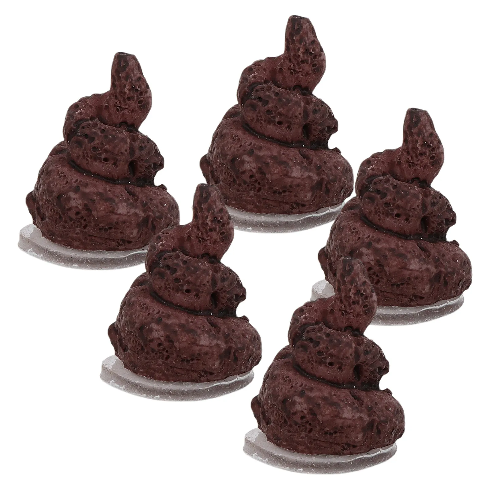 

5Pcs Realistic Fake Poop Decorations Mini Resin Micro Landscape Prank Party Funny Home Decor Cute Gag Item