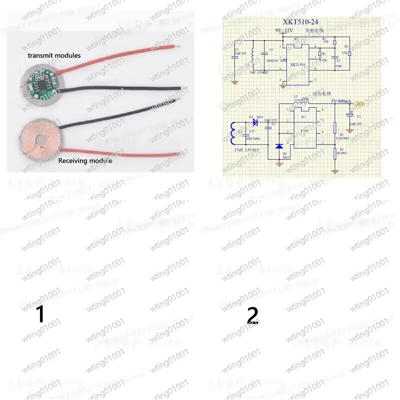 for XKT510-24 Compact Layered Inductive Charger Board High Efficiency Qi Transmitter Circuit Miniature Energy Transfer Unit