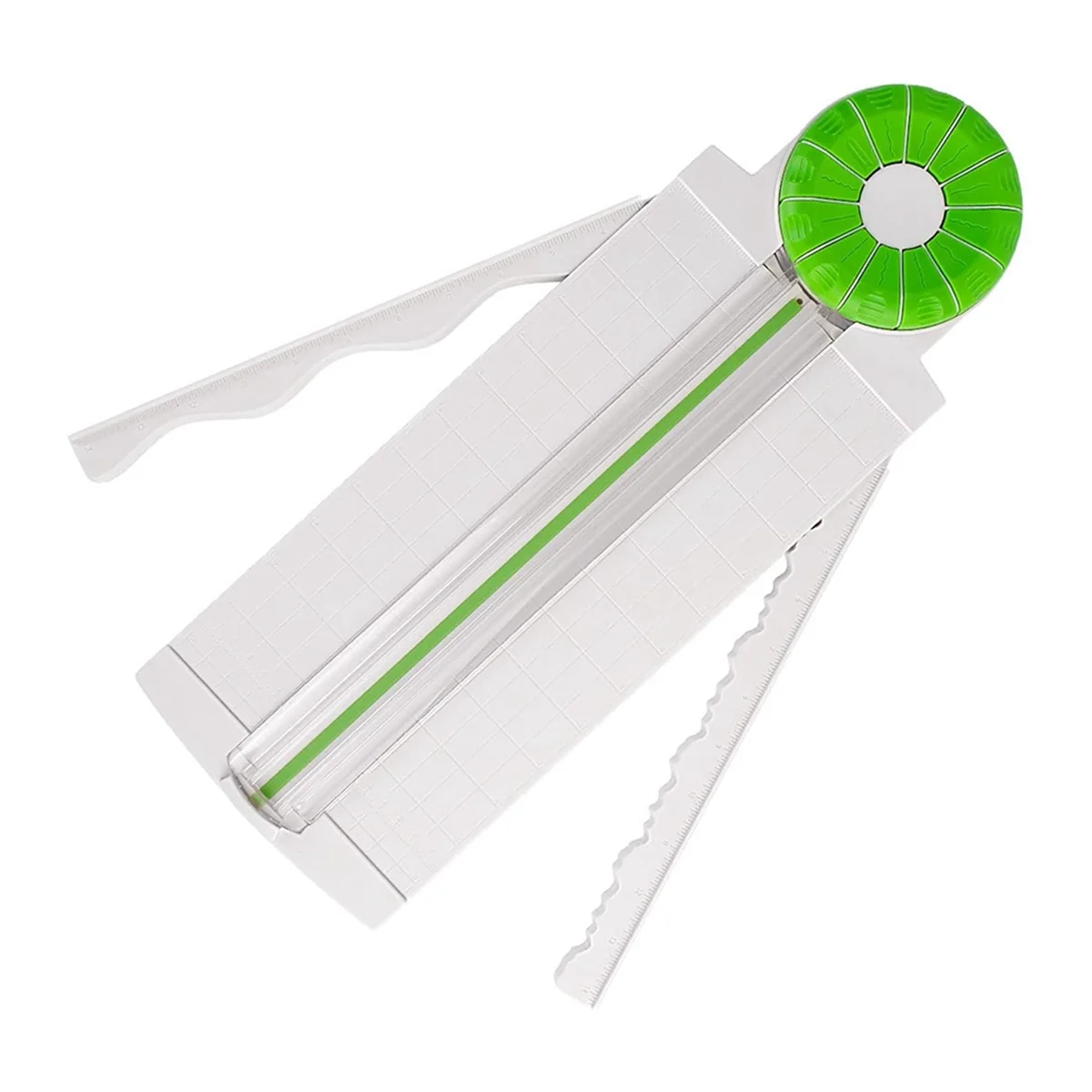 Paper Trimmer Craft Paper Cutter: 4 Style Scrapbooking Tool Straight Line/Dotted Line/Lace/Indentation for Cutting Photo