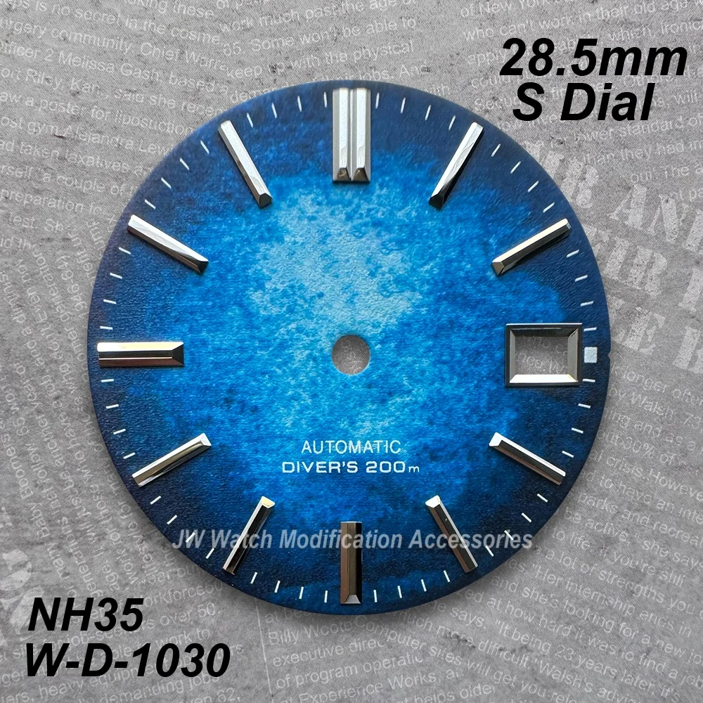 28.5mm S Logo Colorful Dial Suitable For NH35/NH36 Movement Quality Applied Index Riveted Watch Modification Accessories