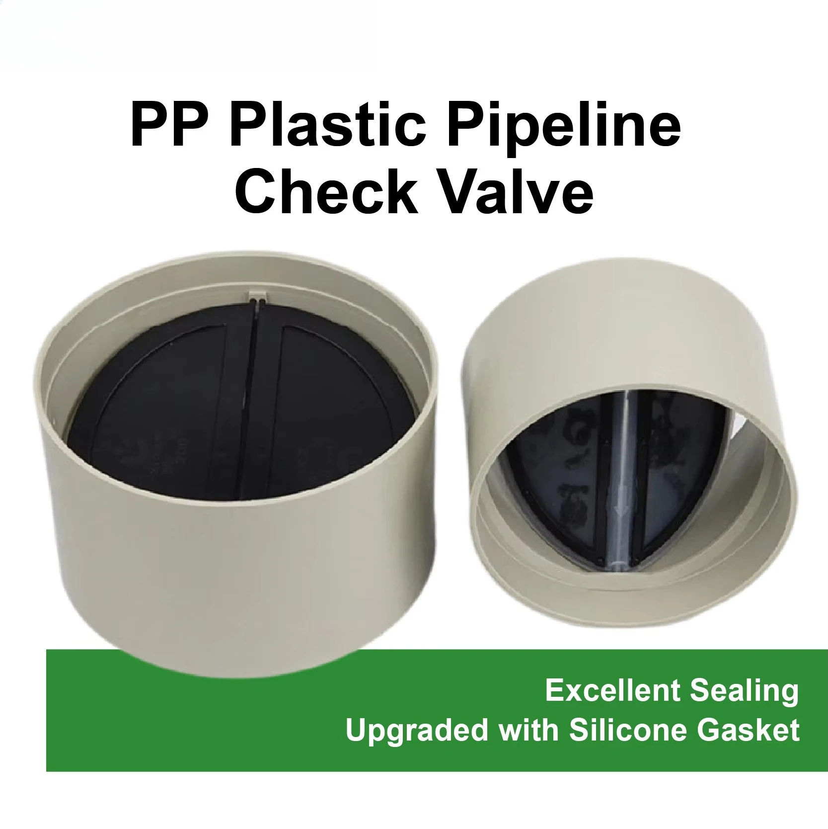 PP Plastic Non Return Valve Round Air Duct Check Valve Backdraft Damper Anti Smell Smoke Flue 110 160 200mm Sewer Vent