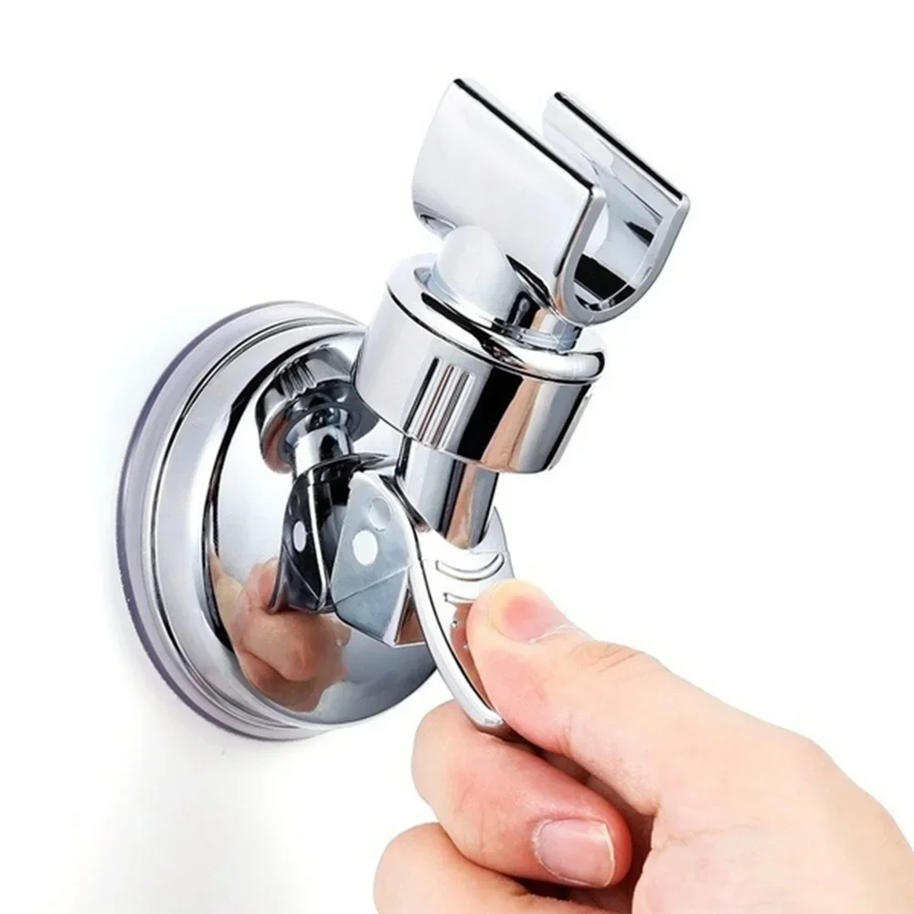 

Universal Hand Shower Holder Adjustable Shower Head Wall Mount Strong Vacuum Suction Cup Rotation Full Plating Bracket Bathroom