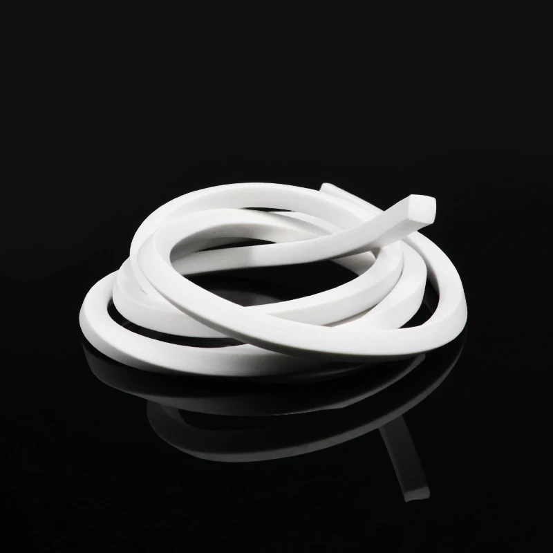 1~20m Silicone Foaming Sealing Strip White Square Trim Seal Silicon Rubber Silicone Sponge Strips VMQ Door Windows Gasket