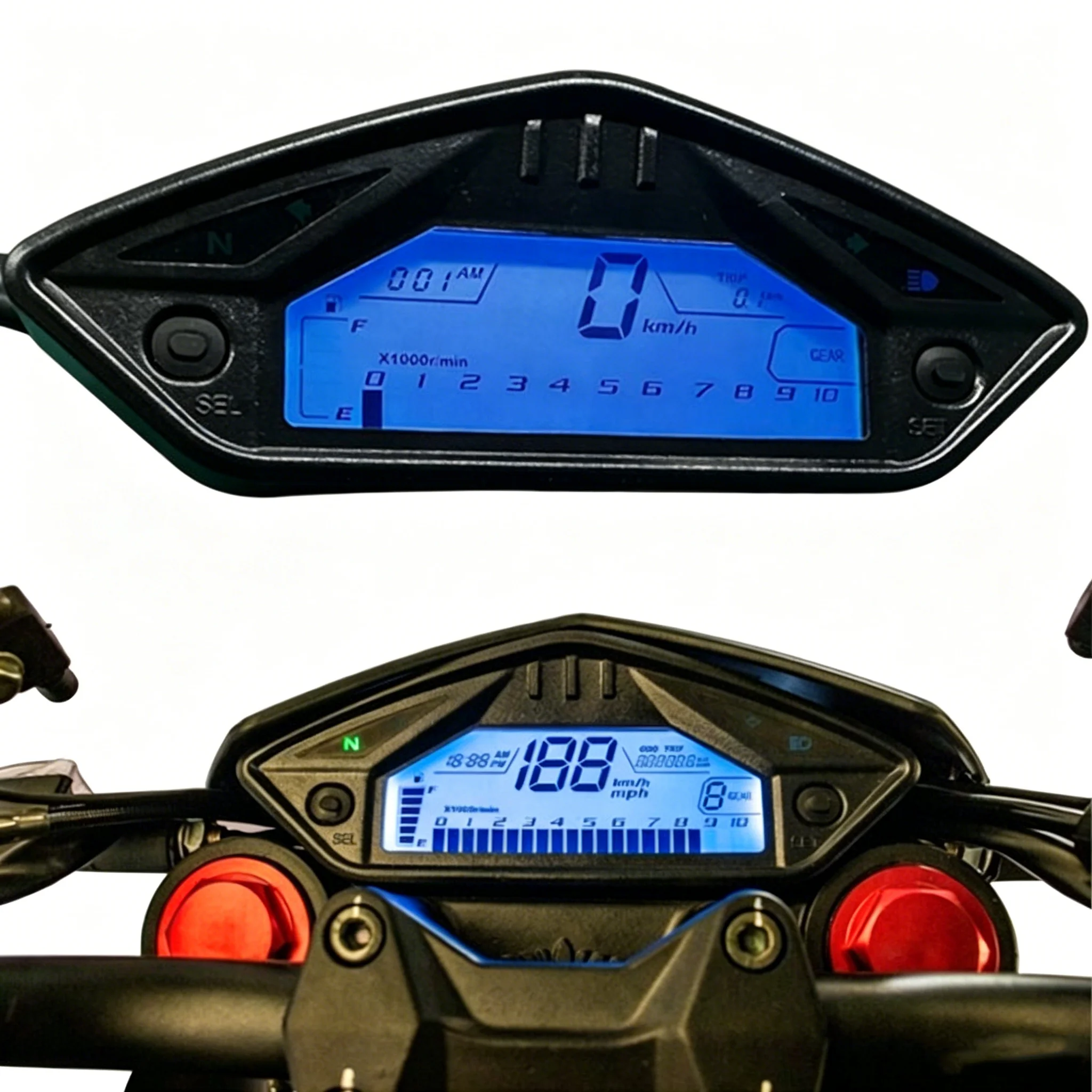 Accesorios para Motocicletas Modificados, Velocímetro Digital, Tacómetro, Tablero de Instrumentos para Senke Tekken 250, Motomel Skua 250 Adventure