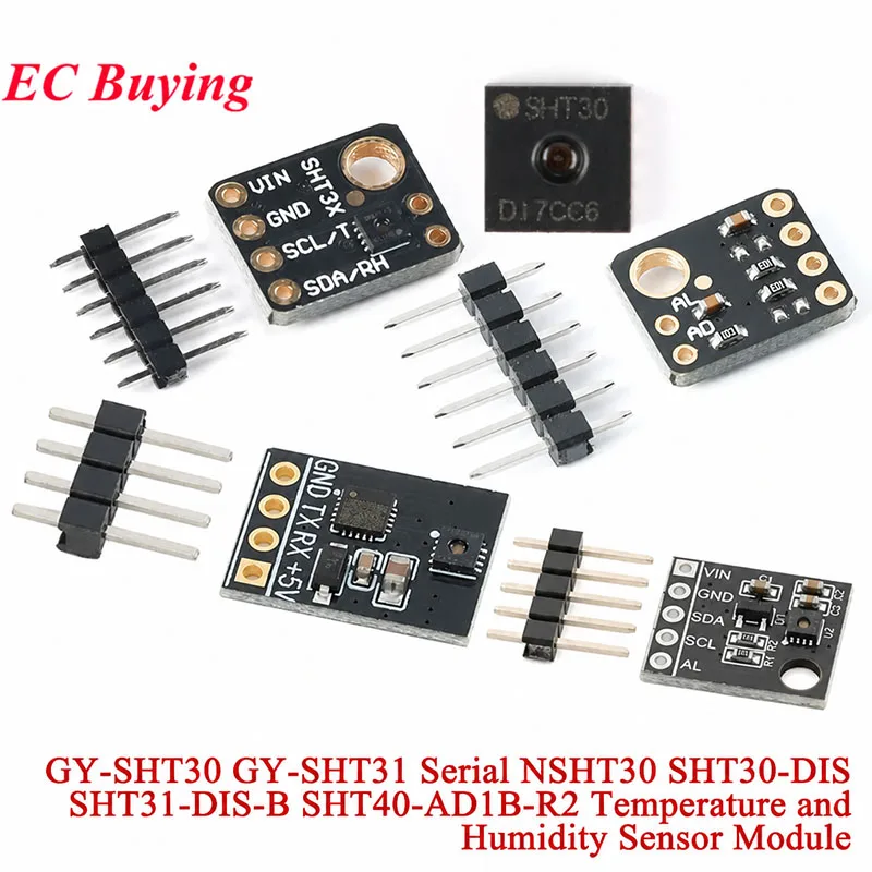 10Pcs/1pc GY-SHT30 SHT31 Serial NSHT30 Digital Output Temperature and Humidity Sensor Module IIC I2C Interface 3.3V for Arduino
