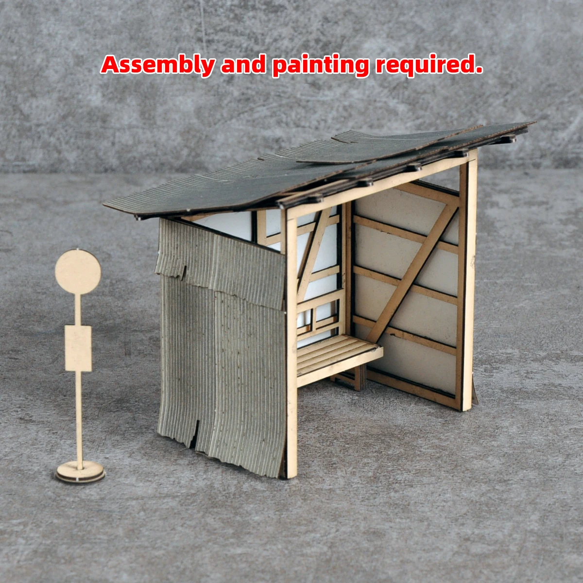 Architekturmodell-Bausatz Sandtisch Miniaturgebäude Blechhaus Landhaus Blockhaus Diorama Maßstabsmodell-Set 1/35/48/64/72 – Detail 1