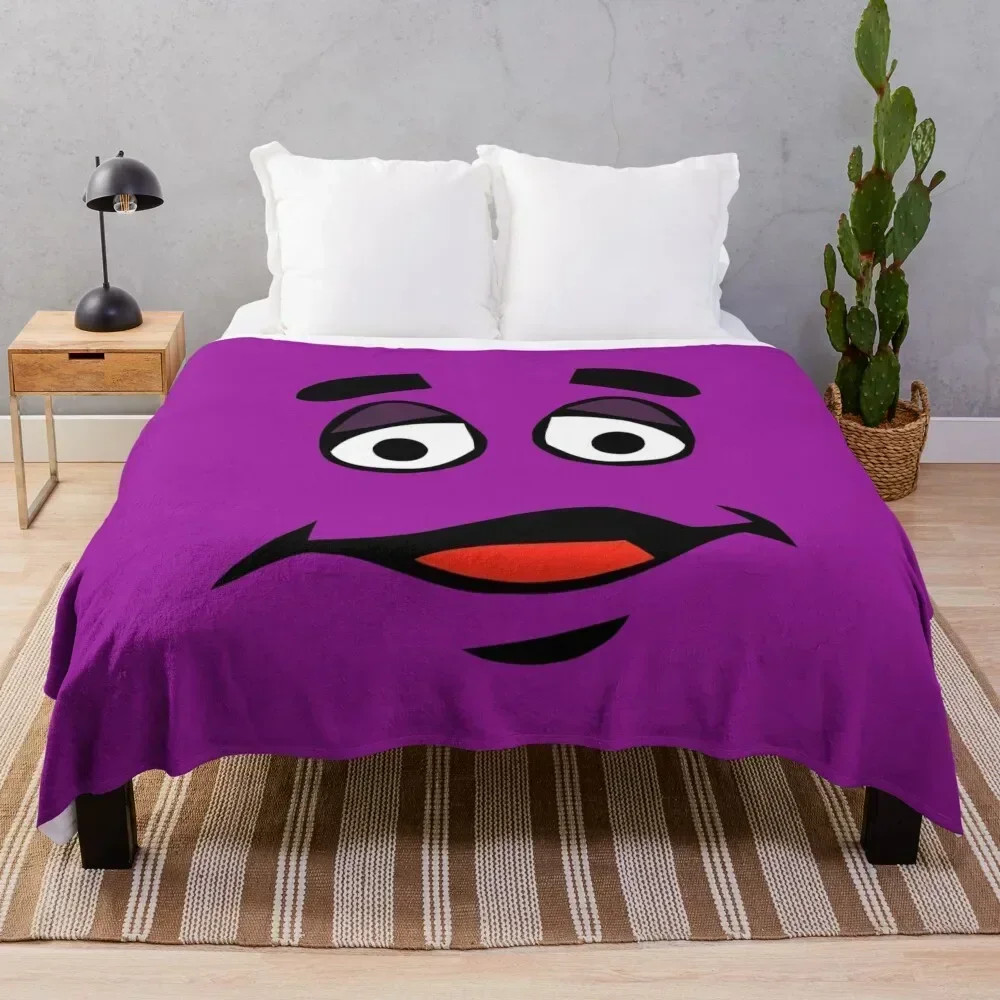 

Grimace Cartoon Design - Transparent Background Throw Blanket All Season Soft Lightweight Blanket for Home