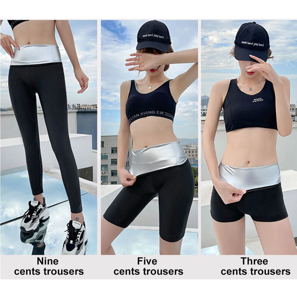 Sauna Sweat Shorts for Women Slimming Compression Workout Thermo Waist Trainer Slimming Leggings Pants Body Shaper