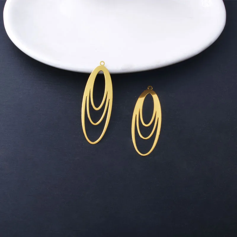 30 Stück AC14607 13*38mm Ovale Anhänger Dünne Anhänger DIY Schmuck Ohrring Zubehör – Detail 10