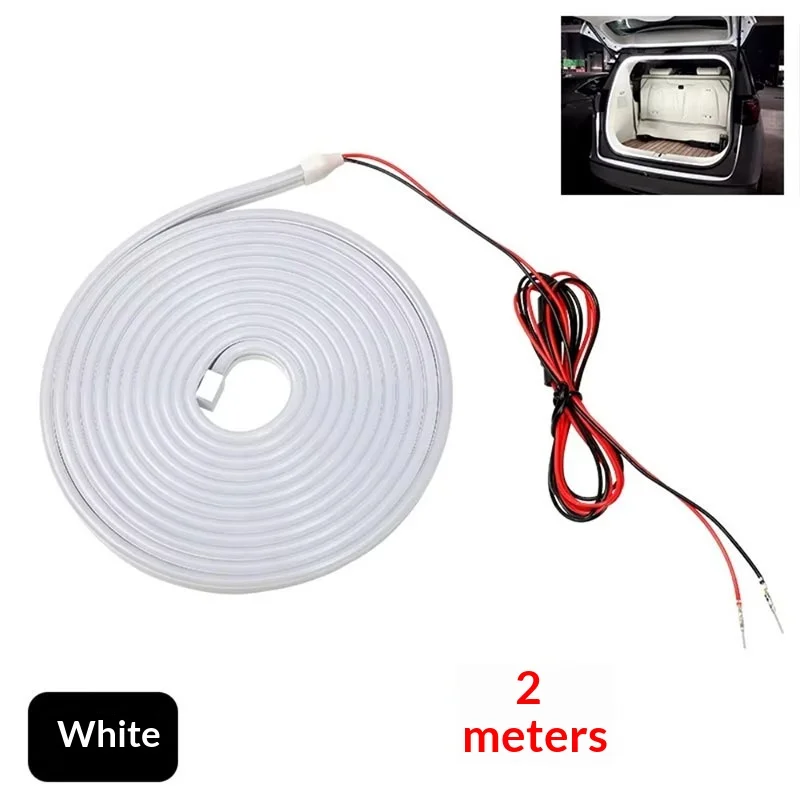 2/4M Car High Brightness Trunk Lighting Ambient Light Interior Decoration LED Wiring Free Automatic Sensing Tailgate Light Strip