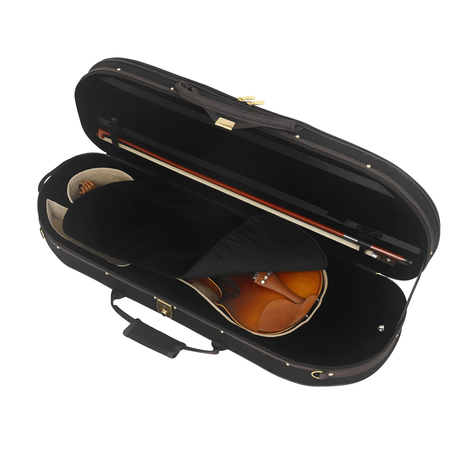 High Quality Violin Case Moisture-Proof Storage Box with Hygrometer Straps Oxford Violin Box Waterproof Violin Backpack Parts