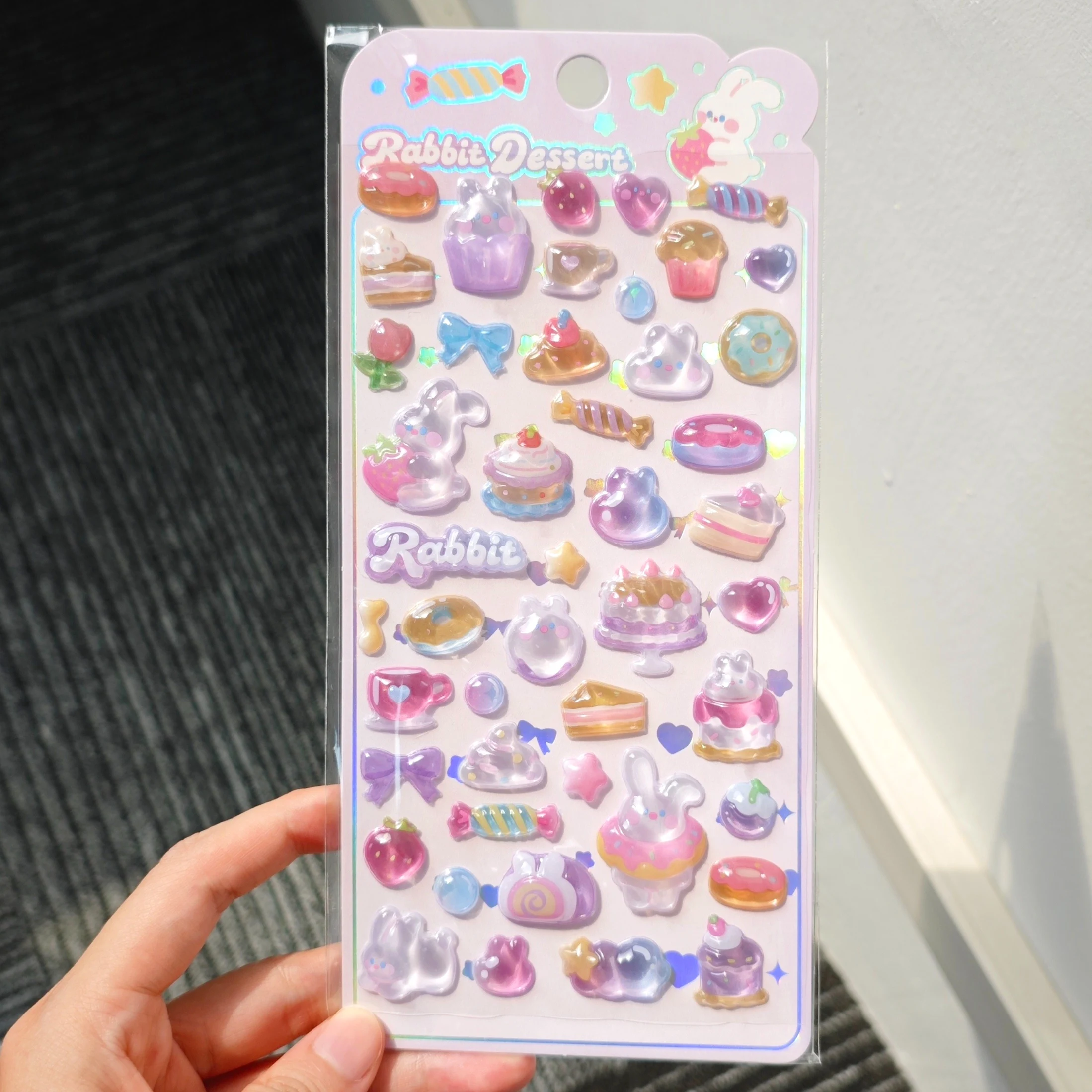 

Kawaii Japanese Sushi Cake Rabbit Bread Bear Penguin Panda 3D Relief Sticker for Scrapbooking Sticker Exchange School Supply