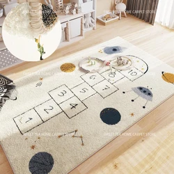 Modern Children's Room Carpets Living Room Decoration Fluffy Large Area Rug Washable Lounge Carpet Hopscotch Bedroom Rugs Mat