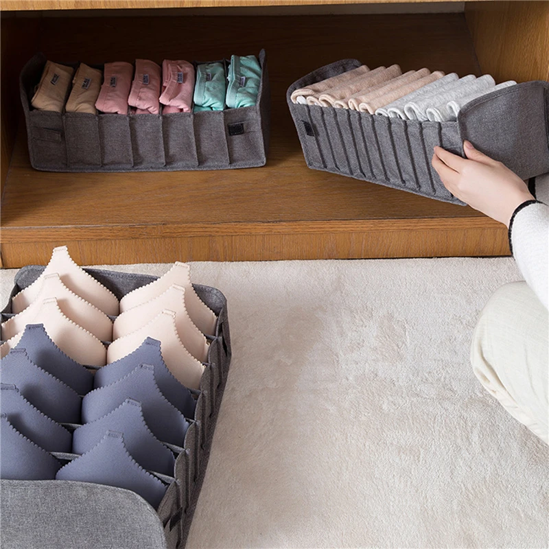 Foldable Underwear Storage Socks Organizer Box Rangement Bra Organizer Opbergbox Drawer Dividers Organizador Closet